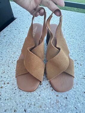 Christian Di Riccio Brown Suede Sandal Sz 8
